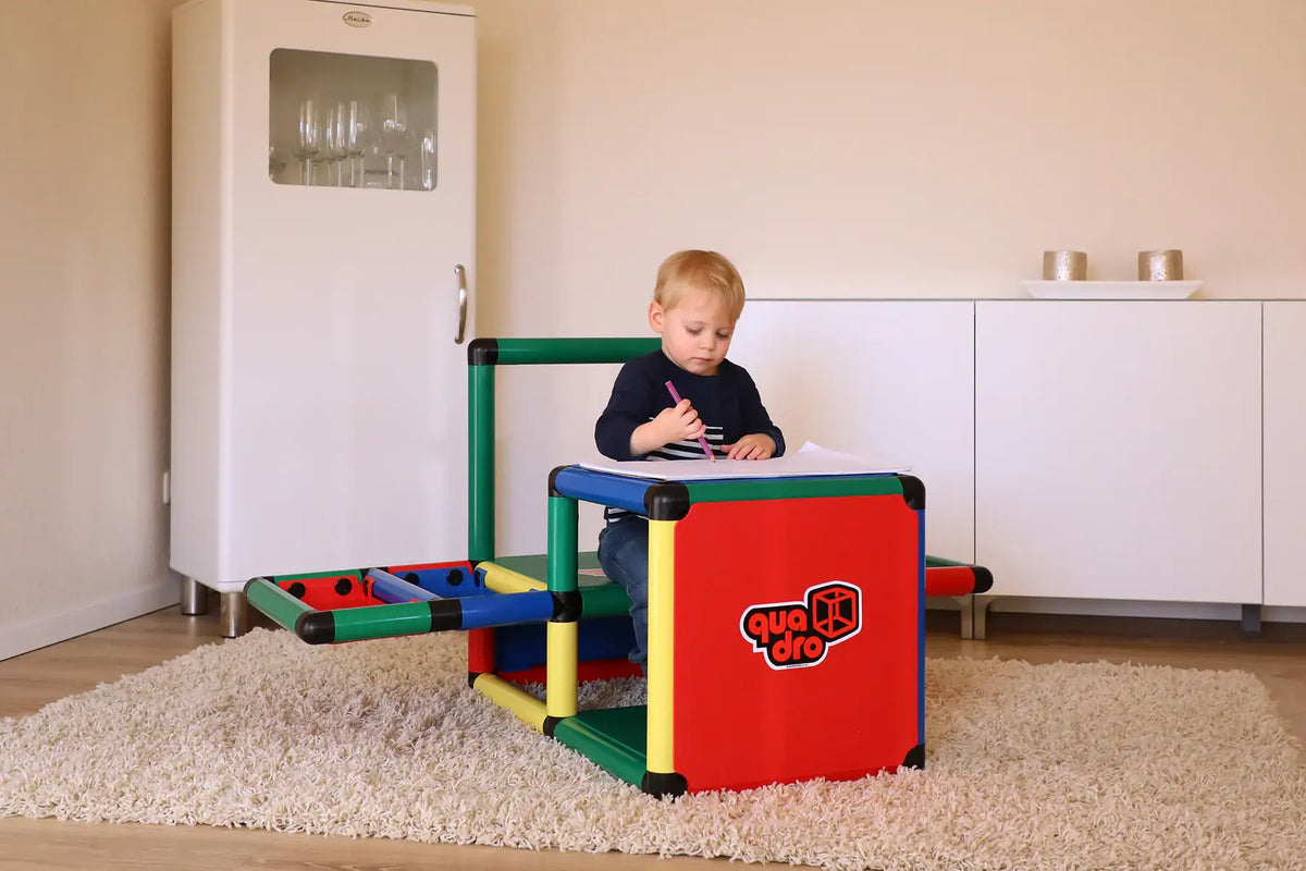 Child playing inside a low QUADRO Evolution panel enclosure