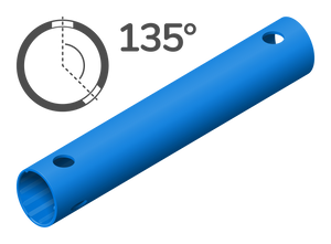 Tube 35 cm 135° (3 holes)